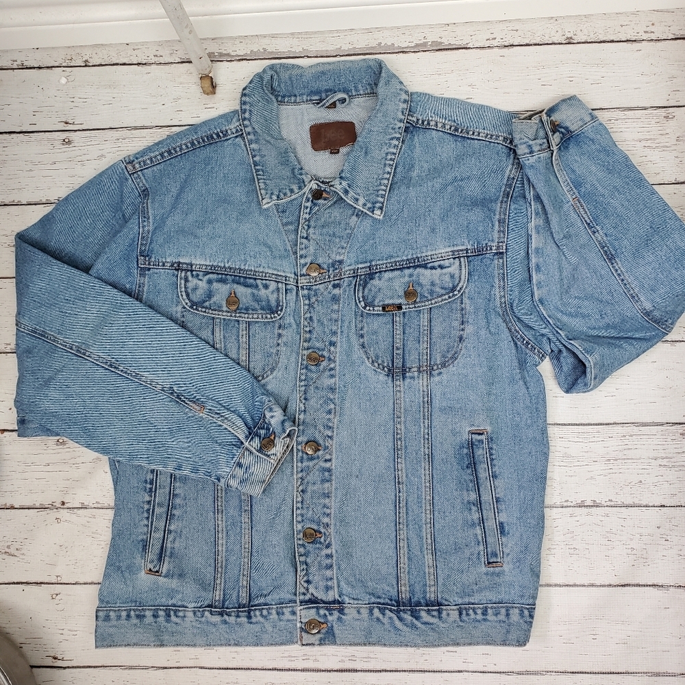 VTG Lee Button-Down Long-Sleeve Denim Trucker Jacket XXL